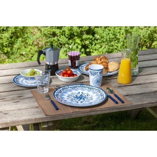 Bo Camp Servies 100 Procent Melamine 16 Delig Old Dutch Blauw 11 Bo Camp Servies 100 Procent Melamine 16 Delig Old Dutch Blauw - Afbeelding 9