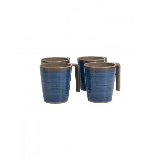 Bo-Camp Mok Halo Melamine Blauw 4 Stuks 4 Bo-Camp Mok Halo Melamine Blauw 4 Stuks - Afbeelding 2