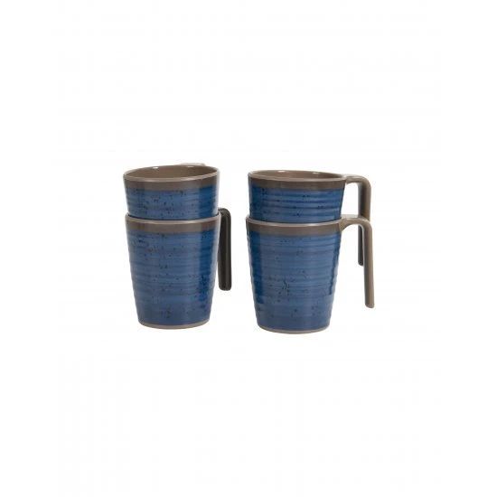 Bo-Camp Mok Halo Melamine Blauw 4 Stuks 5 Bo-Camp Mok Halo Melamine Blauw 4 Stuks - Afbeelding 3