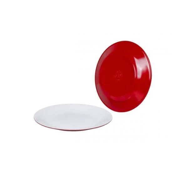 Bo-Camp Dinerbord 100 Melamine Diameter 25.7 Cm Two Tone Rood 3 Bo-Camp Dinerbord 100 Melamine Diameter 25.7 Cm Two Tone Rood