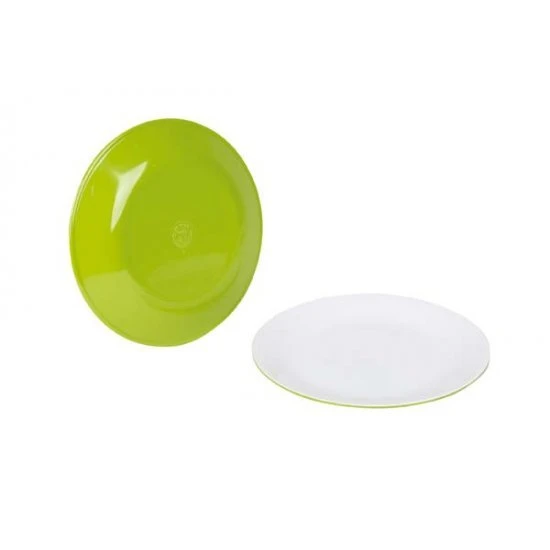 Bo-Camp Dinerbord 100 Melamine Diameter 25.7 Cm Two Tone Lime 3 Bo-Camp Dinerbord 100 Melamine Diameter 25.7 Cm Two Tone Lime