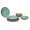 Bo Camp Servies 100 Procent Melamine 12 Delig Halo Aqua-Terracotta -Buiten Kamperen Bo Camp Servies 100 Procent Melamine 12 Delig Halo Aqua Terracotta 550x550w
