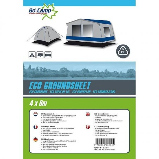 Bo-Camp Gronddoek Eco 4 X 6 Meter Zwart 4 Bo-Camp Gronddoek Eco 4 X 6 Meter Zwart - Afbeelding 2