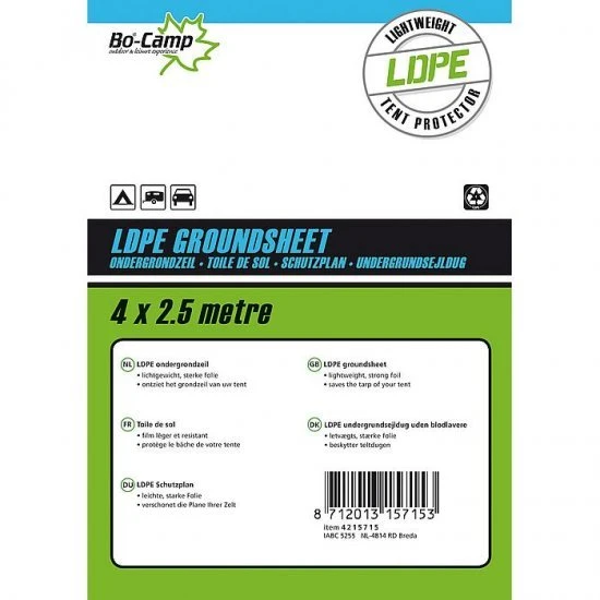Bo-Camp Ondergrondzeil 4 X 2.5 Meter Transparant 4 Bo-Camp Ondergrondzeil 4 X 2.5 Meter Transparant - Afbeelding 2