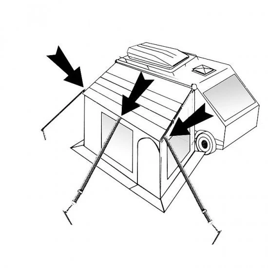 Bo-Camp Stormlijn Set Universeel 3 Stuks Van 5 Meter 4 Bo-Camp Stormlijn Set Universeel 3 Stuks Van 5 Meter - Afbeelding 2