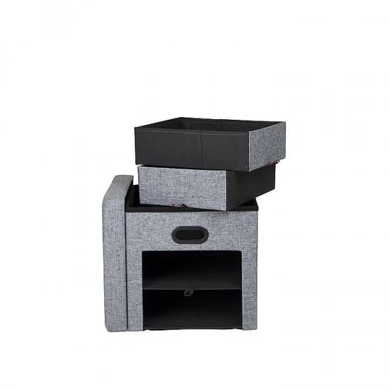 Bo-Camp Urban Outdoor Ottoman Holborn Grijs 6 Bo-Camp Urban Outdoor Ottoman Holborn Grijs - Afbeelding 4