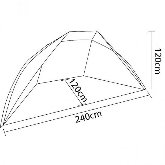 Bo-Camp Windschelp 2.4x1.2x1.2 Meter Grijs -Blauw 4 Bo-Camp Windschelp 2.4x1.2x1.2 Meter Grijs -Blauw - Afbeelding 2