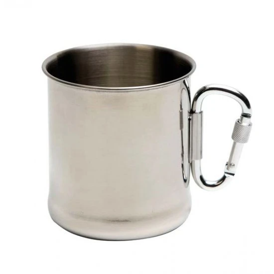 Bo-Trail Kroes Met Karabijnhaak 300 Ml RVS 3 Bo-Trail Kroes Met Karabijnhaak 300 Ml RVS