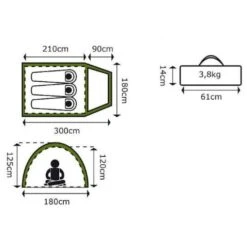 Camp-Gear Tent Missouri 3 3 Persoons Groen Grijs -Buiten Kamperen Camp Gear20Tent20Missouri20320320Persoons20Groen Grijs202 550x550w