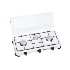 Campart Gaskomfoor 3 Pits 2x 1500 En 1x 1000 Watt Wit