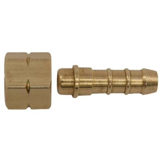 Wartel Messing Met Slangpilaar 1-4 Inch Linkse Aansluiting 3 Wartel Messing Met Slangpilaar 1-4 Inch Linkse Aansluiting