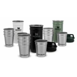 Stanley Adventure Nesting Shot Glass Set Hammertone Green -Buiten Kamperen Knipsel204 550x550w
