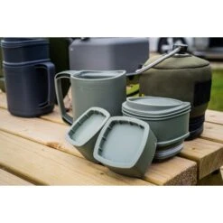 Ridgemonkey Thermomug DLX Brew Set Gunmetal Green 35 Ridgemonkey Thermomug DLX Brew Set Gunmetal Green -Buiten Kamperen MAX00021 550x550w
